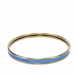 Hermes Bangle Uni Metal Enamel Gold Blue Bracelet GP Women's HERMES