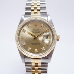 Rolex Automatic Datejust 16233 1996 Gold Steel Gold: No Men's