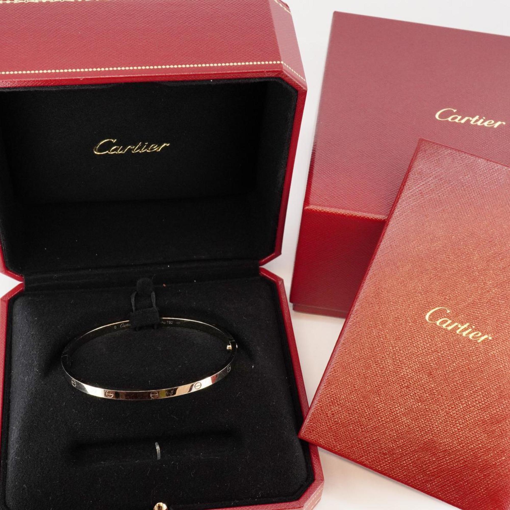 Cartier Bracelet Love K18WG White Gold Ladies