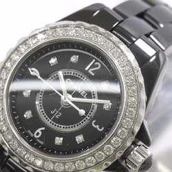 CHANEL J12 29mm H2571 Diamond Bezel Ladies Watch Black Ceramic 8P Quartz