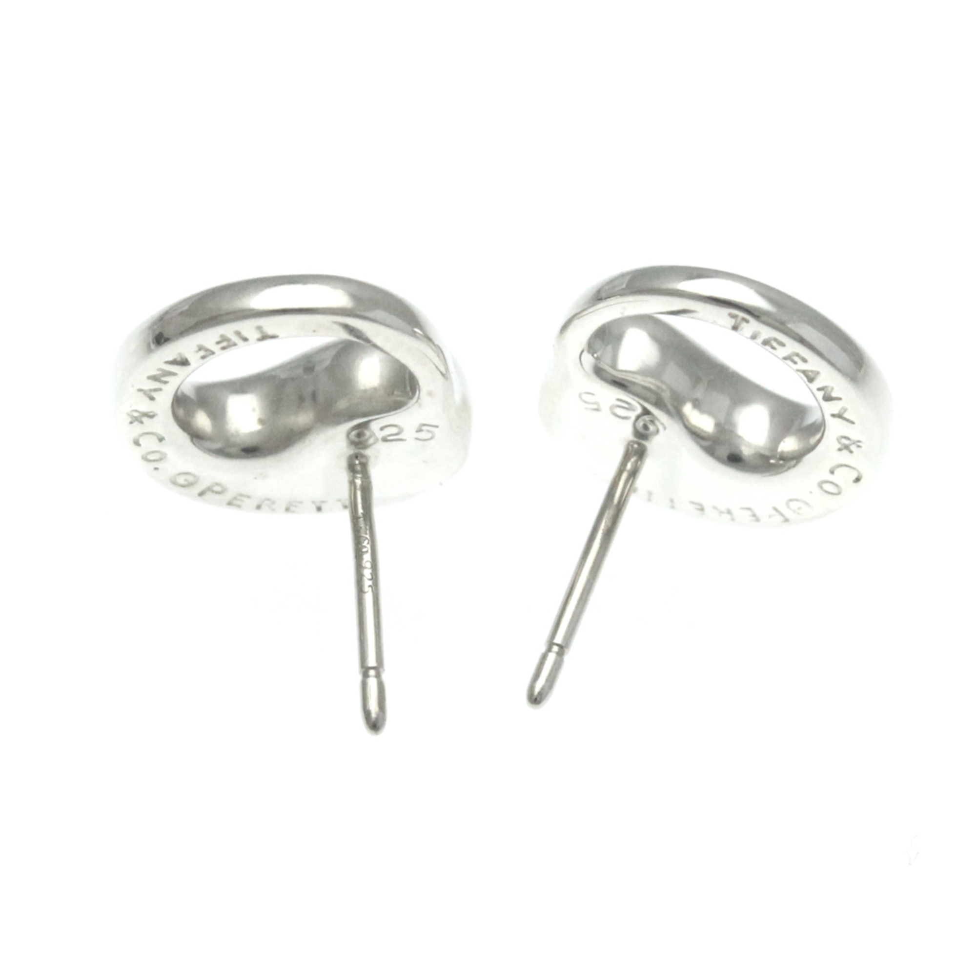 Tiffany Eternal Circle Earrings No Stone Silver 925 Stud Earrings Silver