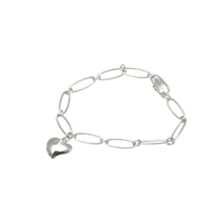 Tiffany Full Heart Silver 925 No Stone Charm Bracelet Silver
