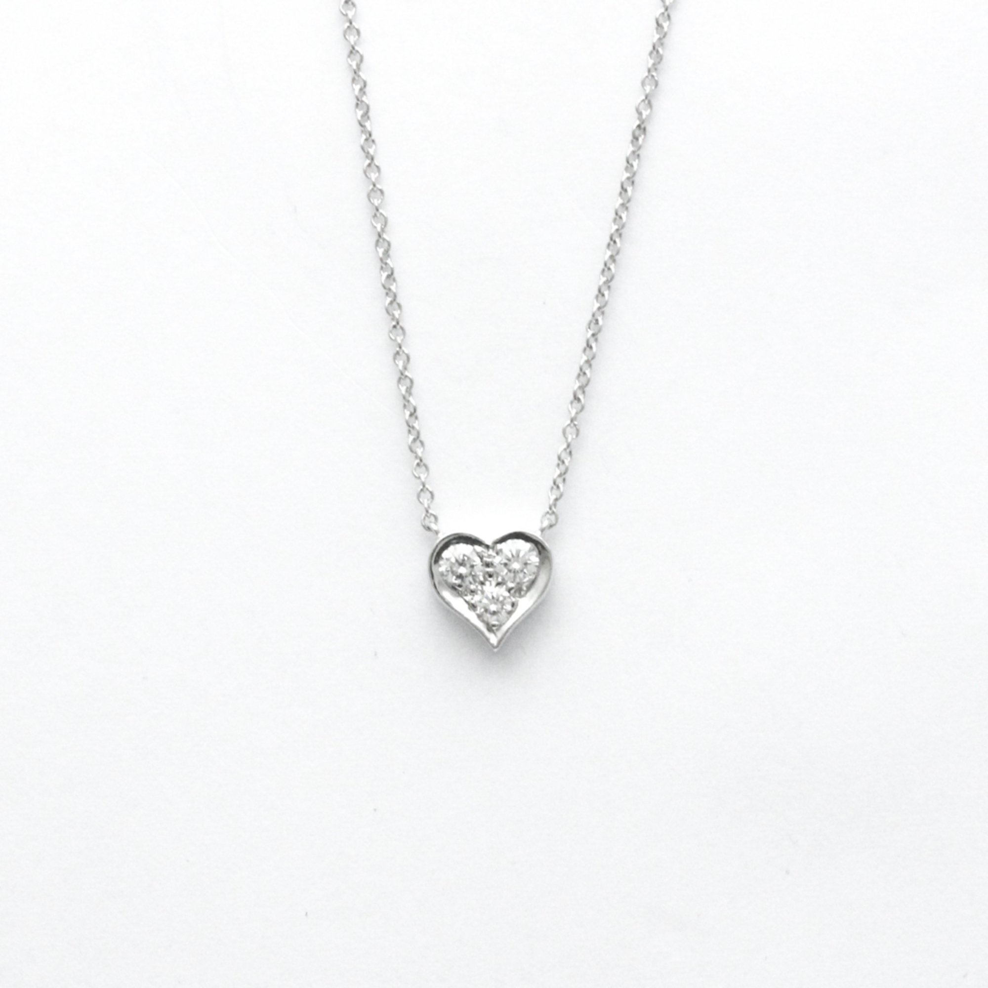 Tiffany Sentimental Heart Necklace Platinum Diamond Men,Women Fashion Pendant Necklace (Silver)
