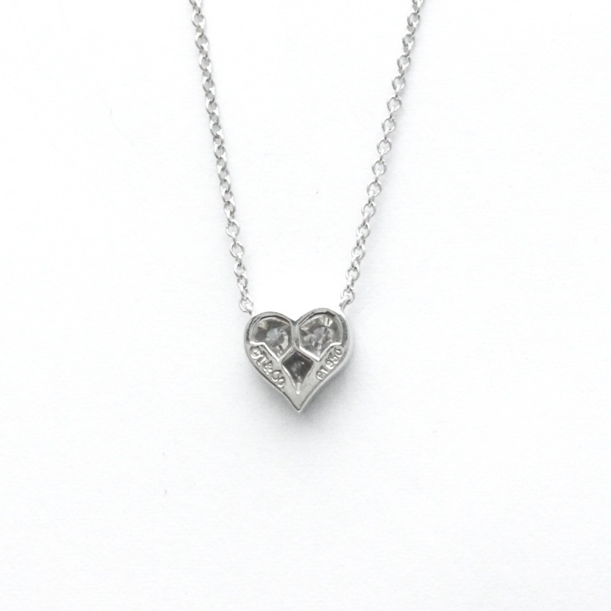 Tiffany Sentimental Heart Necklace Platinum Diamond Men,Women Fashion Pendant Necklace (Silver)