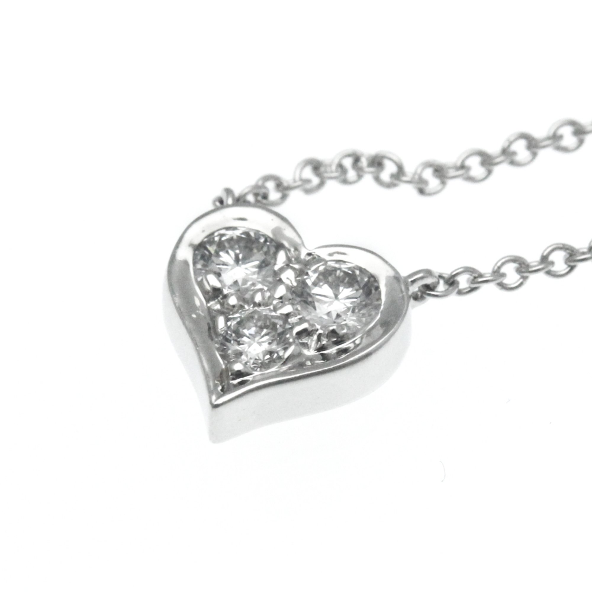 Tiffany Sentimental Heart Necklace Platinum Diamond Men,Women Fashion Pendant Necklace (Silver)