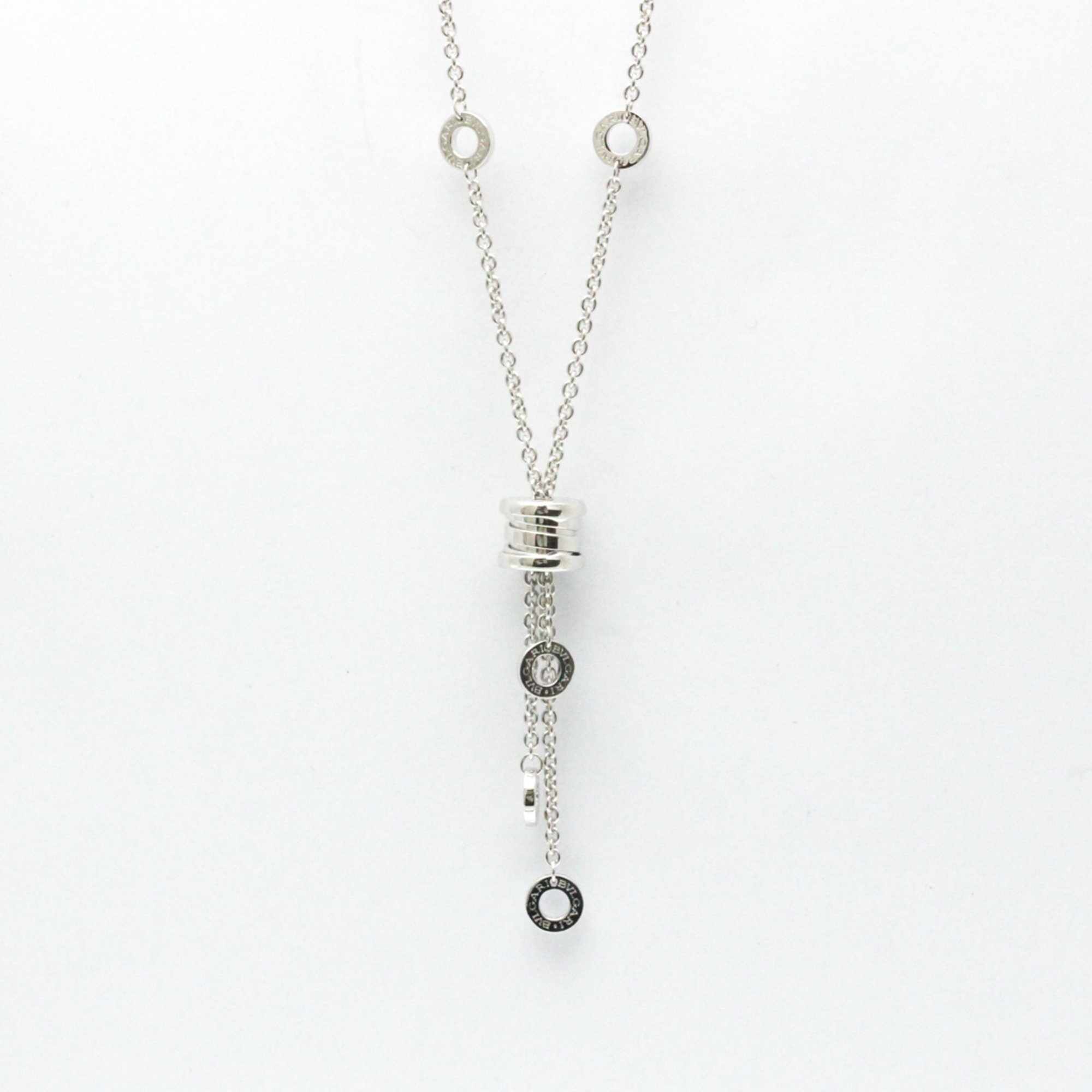 Bvlgari B.zero1 White Gold (18K) No Stone Men,Women Fashion Pendant Necklace (Silver)