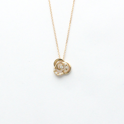 Vendome Aoyama Rose Motif Diamond Necklace Pink Gold (18K) Diamond Men,Women Fashion Pendant Necklace (Pink Gold)
