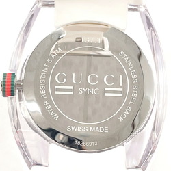GUCCI Gucci Sink 137.1 Watch Stainless Steel Rubber Silver Quartz Dial Men's