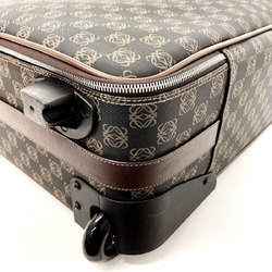 LOEWE Anagram Suitcase/Carry Case Leather Brown Men's Women's