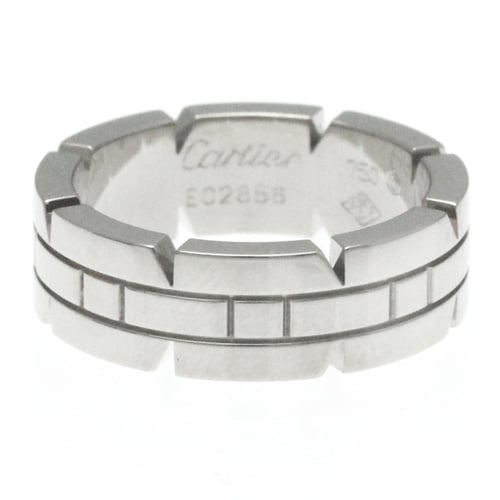 Cartier Tank Francaise White Gold (18K) Fashion No Stone Band Ring Silver