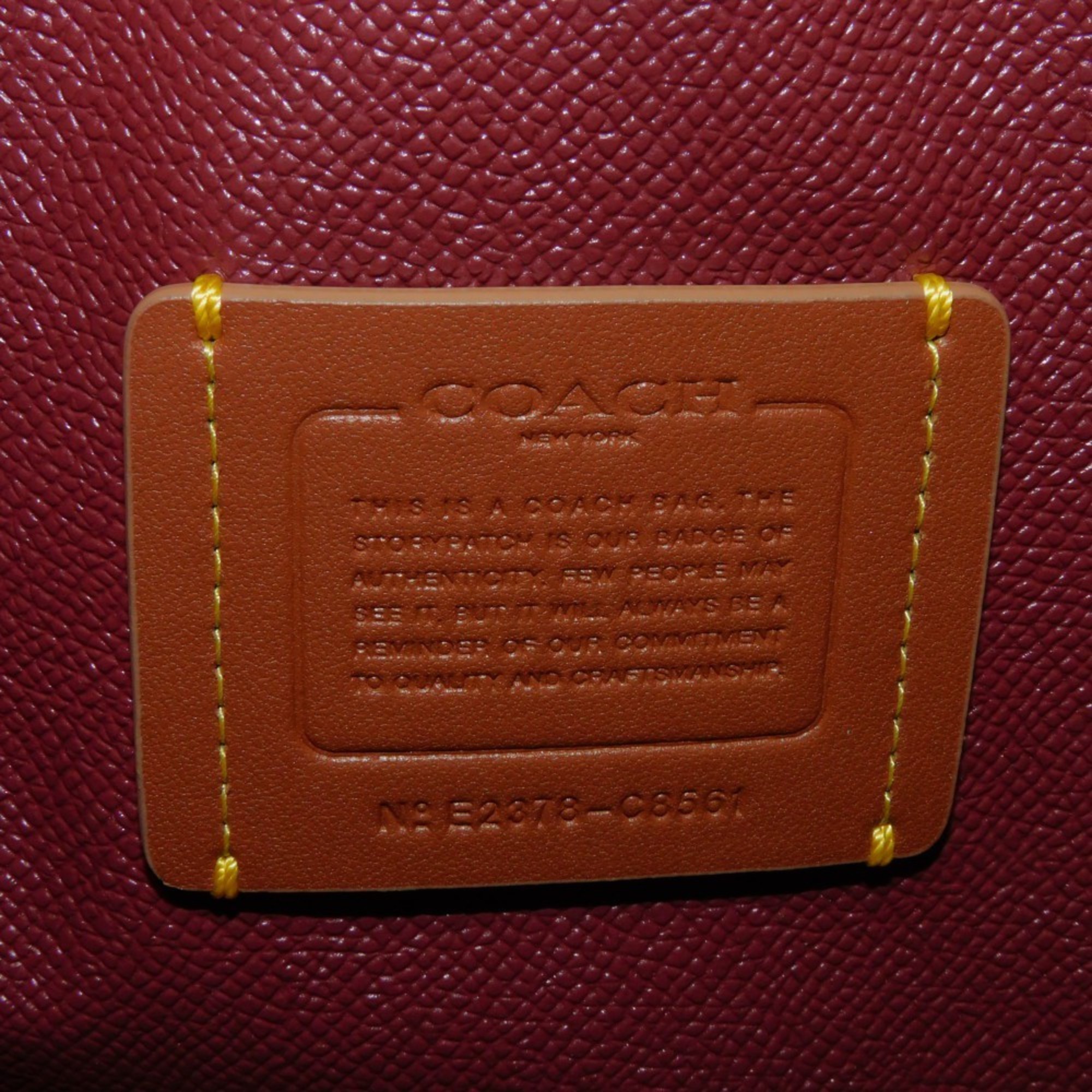 Coach COACH Handbag Willow Tote 24 C Dark Yellow Brown Shoulder Bag Color Block Flux C8561 Women's
