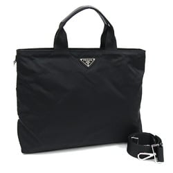 Prada Handbag BN2387 Black Nylon Tote Triangle Ladies PRADA