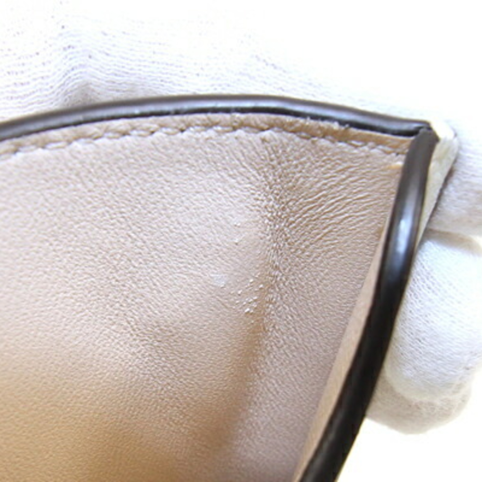 FENDI Smartphone Shoulder FF Diamond Phone Pouch 7AS188 White Leather Case Bag Women's