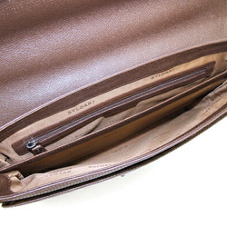 BVLGARI Bag Millerigue Brown Leather PVC Men's