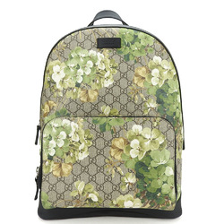 Gucci Backpack/Daypack 406370 GG Blooms Leather Green Beige Black Backpack Flower Ladies GUCCI