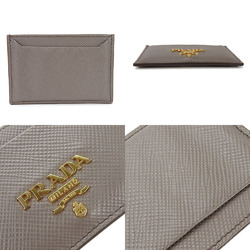 Prada business card case/card case pass 1MC208 Saffiano gray leather accessories ladies PRADA saffiano argilla