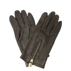 Hermes Gloves 7 Lamb Leather Dark Brown Kelly Cadena Women's HERMES