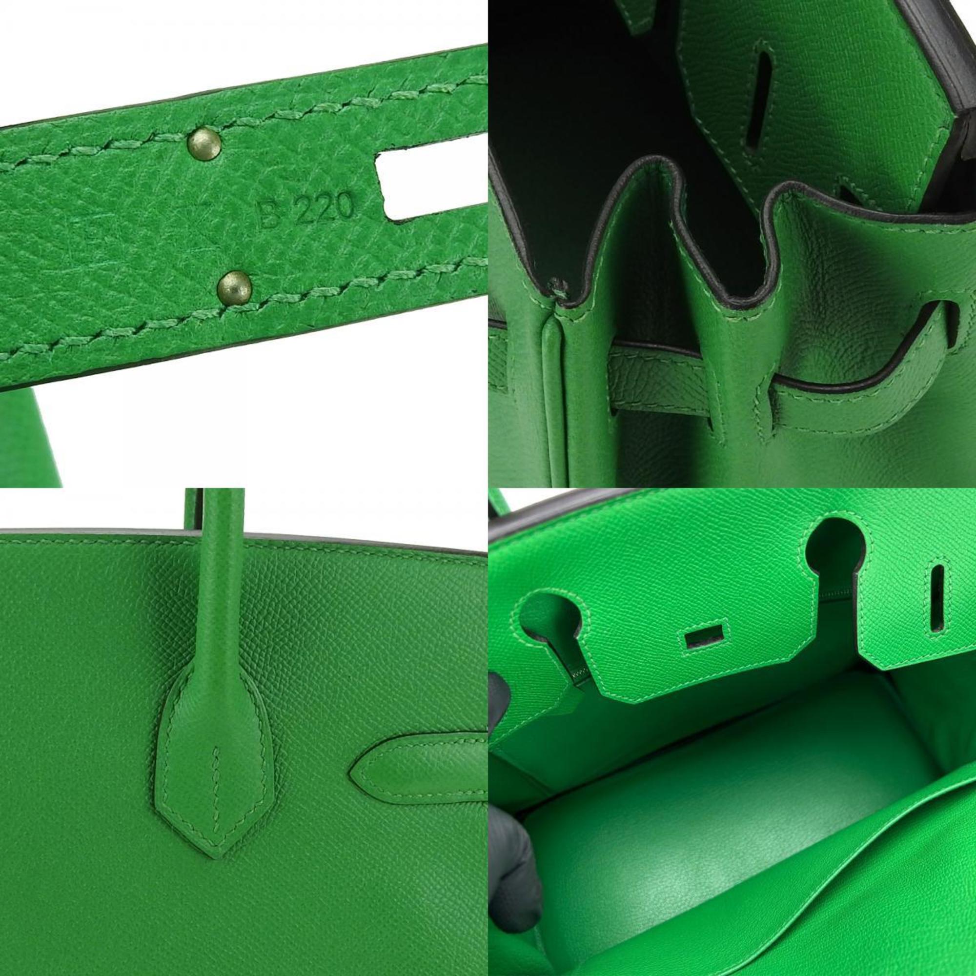 Hermes Handbag Birkin 30 Vaux Epson Green □R engraved (2014) Women's HERMES