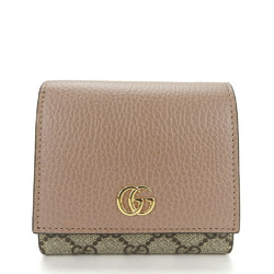 Gucci Bifold Wallet 598587 GG Marmont Supreme Canvas Leather Pink Beige Accessories Women's GUCCI