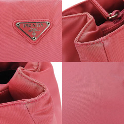 Prada handbag B3864 nylon pink triangular plate ladies PRADA peonia