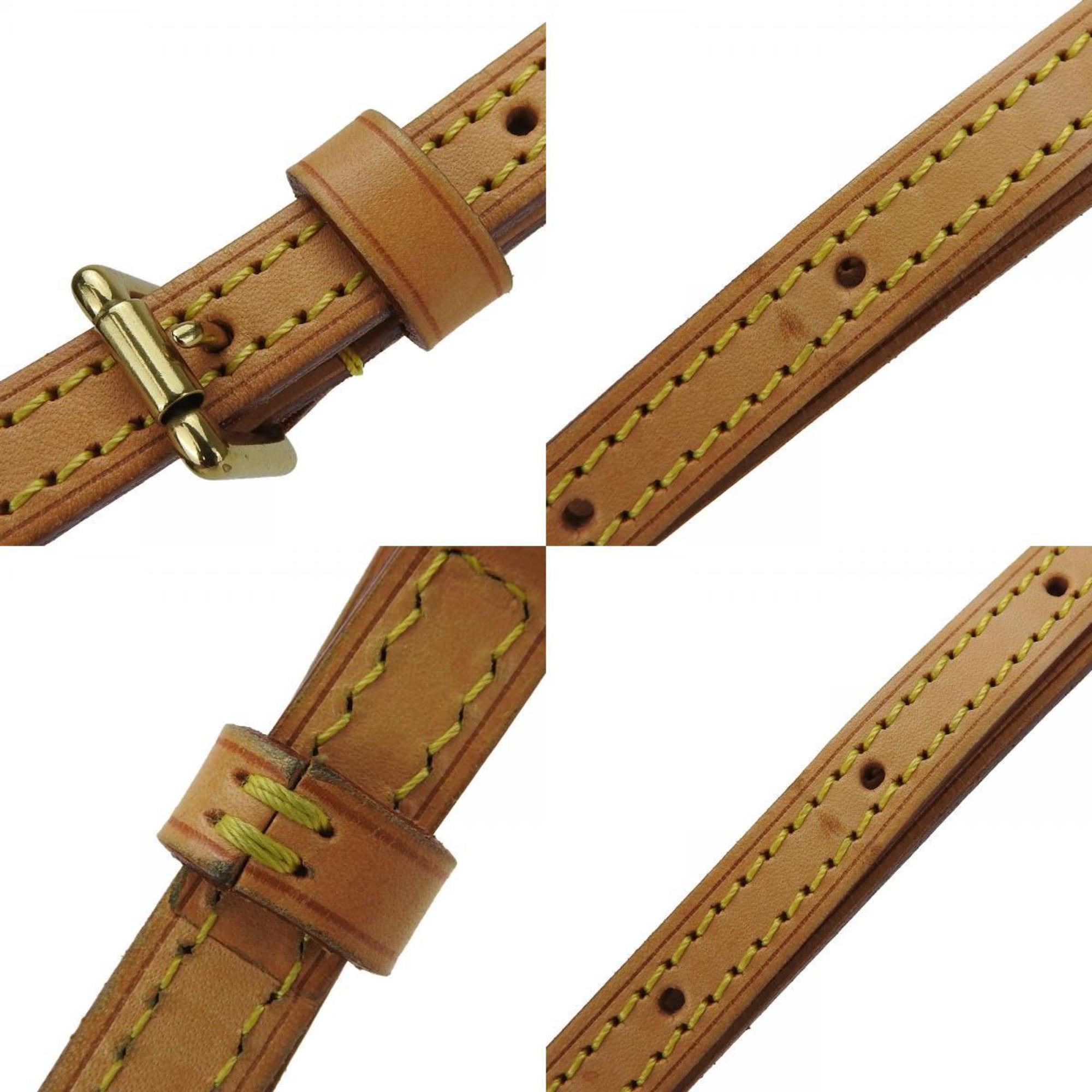 Louis Vuitton Shoulder Strap Tanned Leather Beige Adjustable 100-118cm Women's LOUIS VUITTON