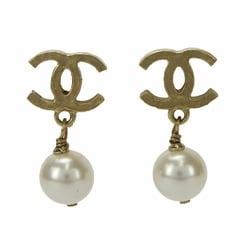 CHANEL Earrings Coco Mark 07A Gold Plated Accessories Women's