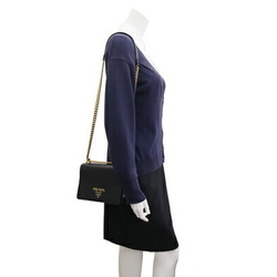 Prada Shoulder Bag 1BD133 Black Leather Chain Ladies PRADA