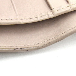 Prada Bifold Wallet 1ML050 Beige Leather Compact Triangle Ladies PRADA