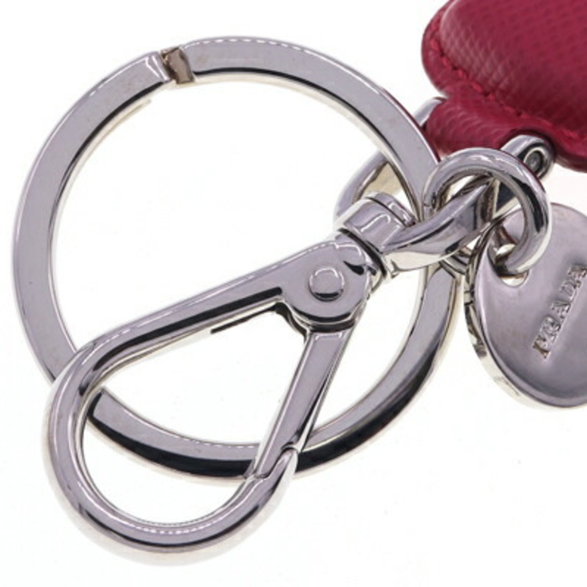 PRADA Keychain USB Memory 2ARA21 Pink Leather 4GB Keyring Bag Charm Ladies