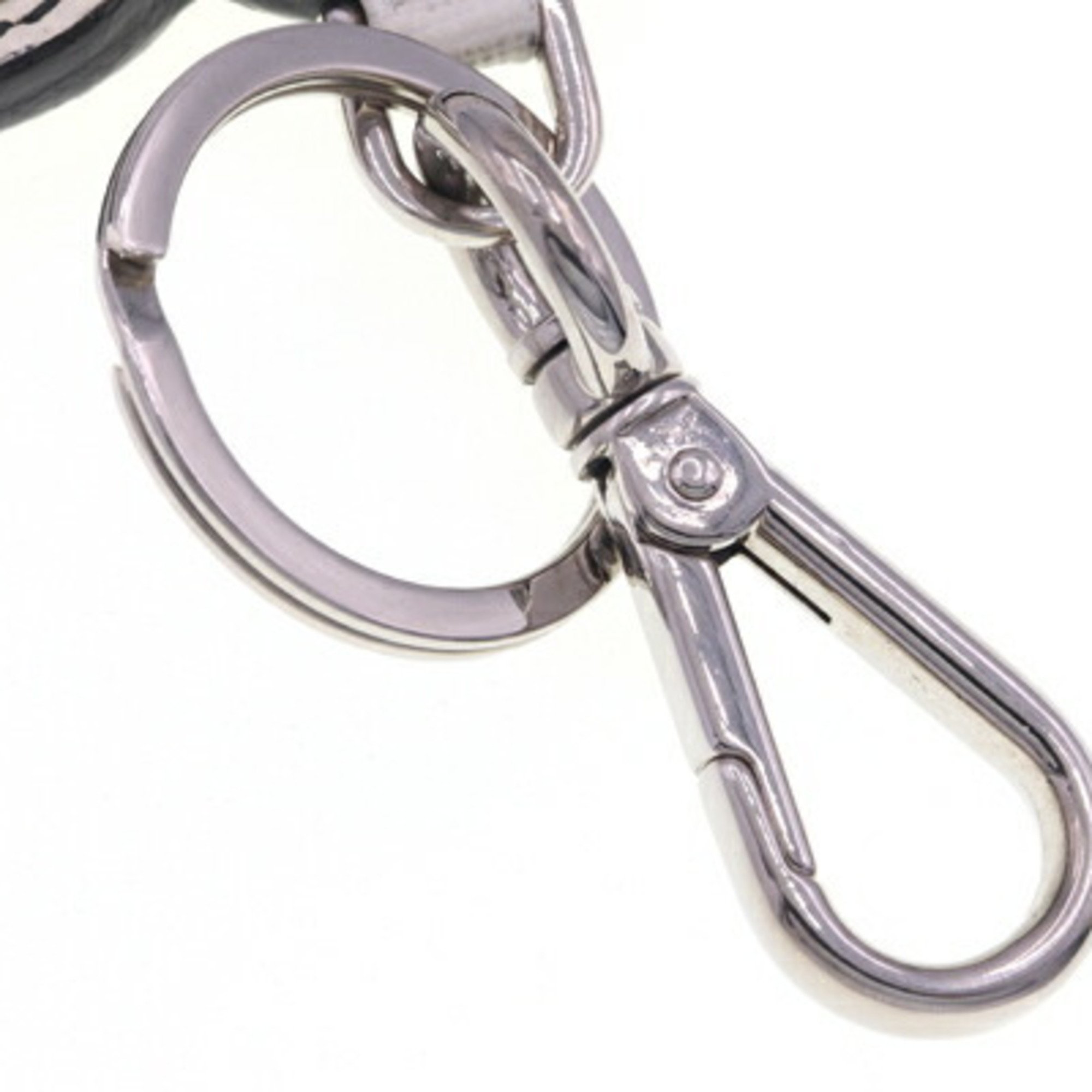 Prada Keychain M8441M White Leather Key Ring Bag Charm Heart Studs Ladies PRADA
