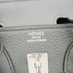 Hermes Handbag Birkin 25 B Engraved Togo Vert Amand Ladies