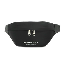 Burberry BURBERRY Body Bag Waist Pouch Nylon Leather Black 8049095
