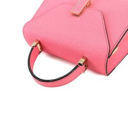 Valextra Micro Iside 2way Hand Shoulder Bag Leather Pink V5E23 028
