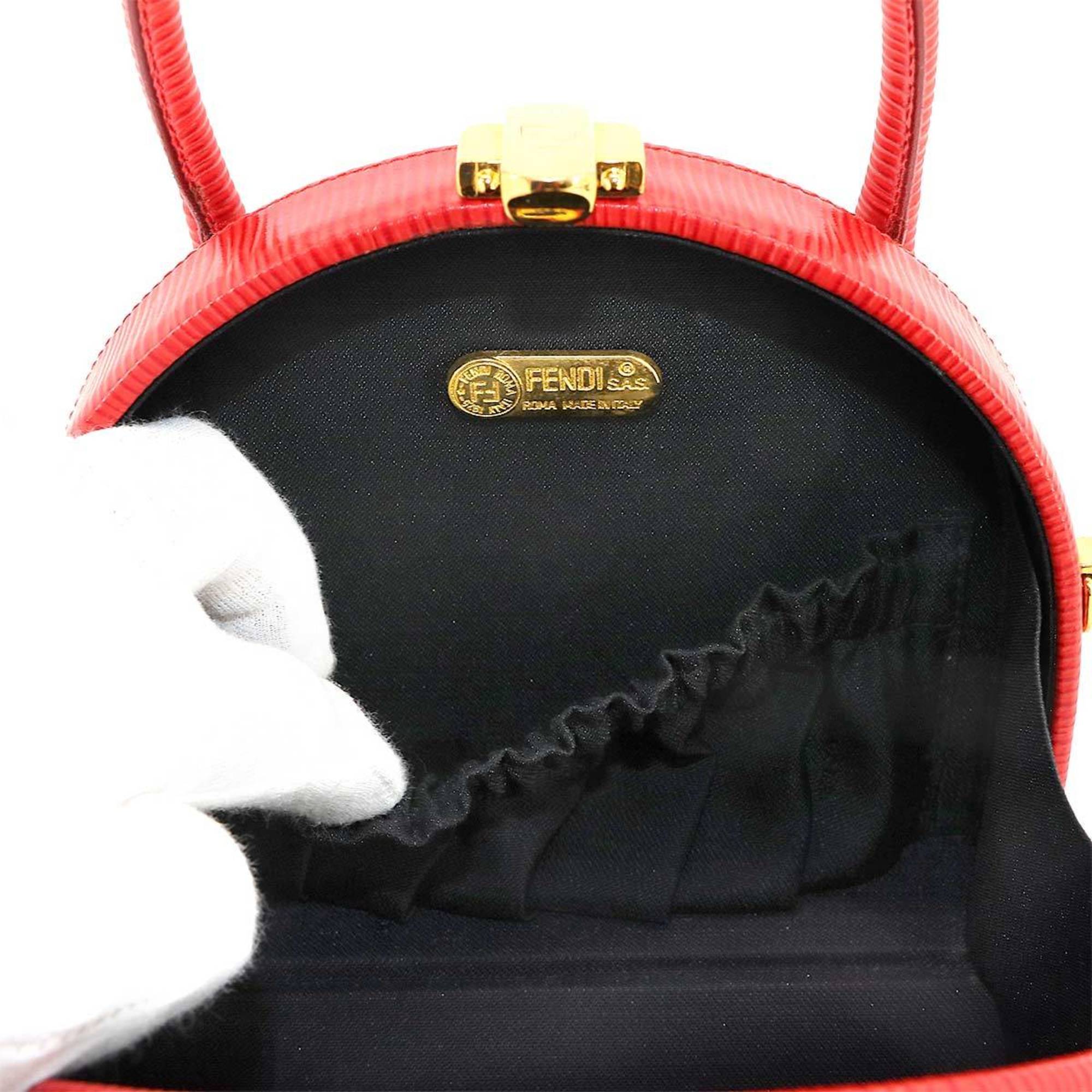 FENDI Epi 2way hand shoulder bag leather red gold metal fittings Hand Shoulder Bag