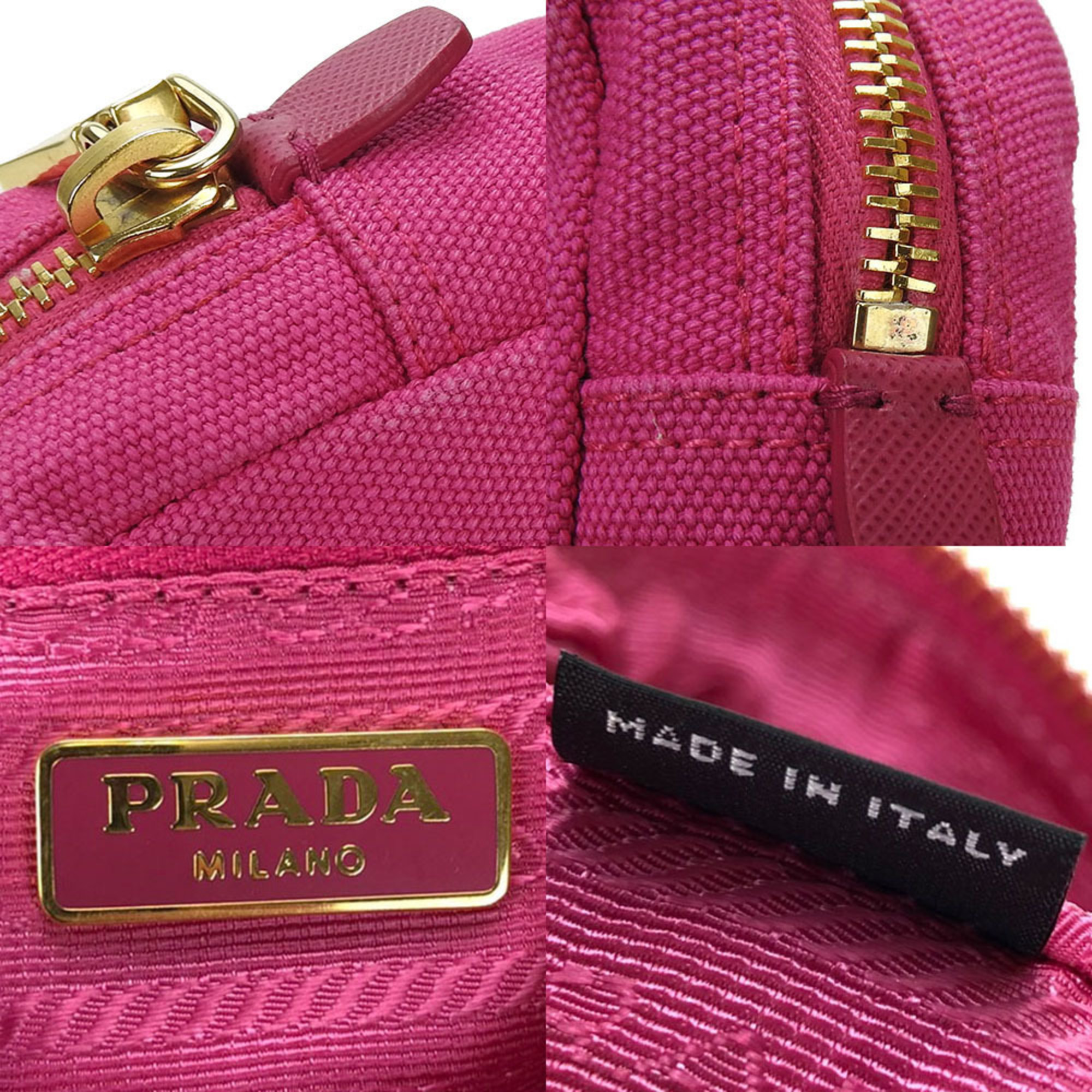 PRADA 1N0340 Pouch FUXIA Fuchsia Pink Canvas Ladies pouch canvas pink