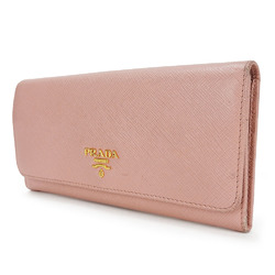Prada long wallet bi-fold 1MH132 Saffiano leather light pink ladies accessories PRADA saffiano