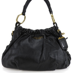 prada shoulder bag leather black handbag ladies PRADA