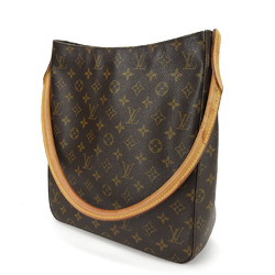 Louis Vuitton Shoulder Bag Looping GM M51145 Monogram Canvas Tanned Leather Brown Ladies LOUIS VUITTON