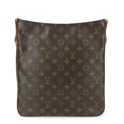 Louis Vuitton Shoulder Bag Looping GM M51145 Monogram Canvas Tanned Leather Brown Ladies LOUIS VUITTON