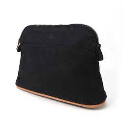 Hermes Pouch Bolide Canvas Black Accessories Women Men HERMES