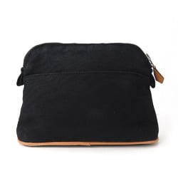 Hermes Pouch Bolide Canvas Black Accessories Women Men HERMES