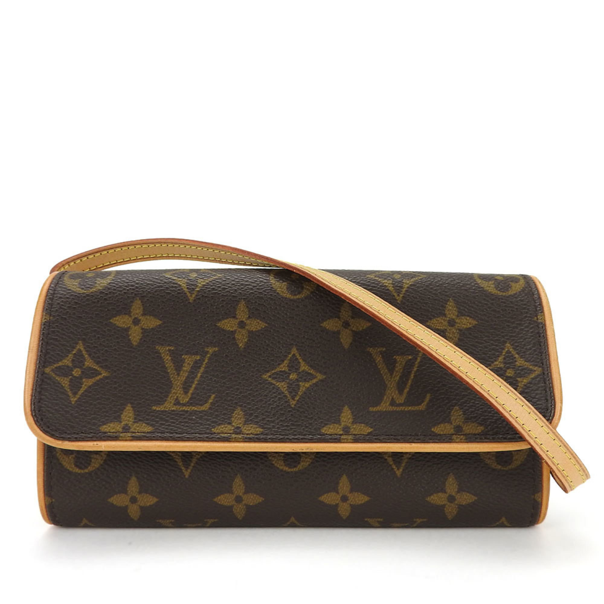 Louis Vuitton Shoulder Bag Pochette Twin PM M51854 Monogram Canvas Brown Women's LOUIS VUITTON