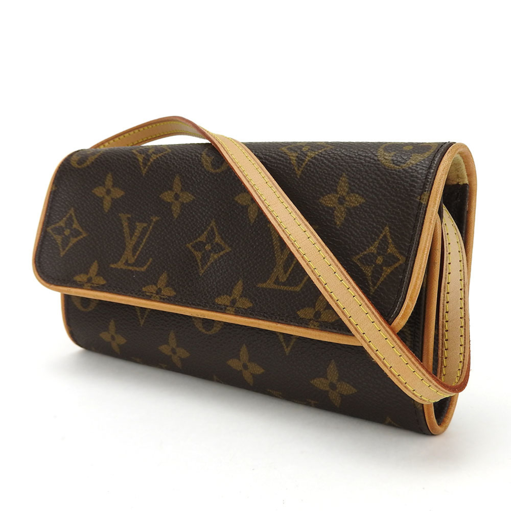 Louis Vuitton Shoulder Bag Pochette Twin PM M51854 Monogram Canvas Brown Women's LOUIS VUITTON