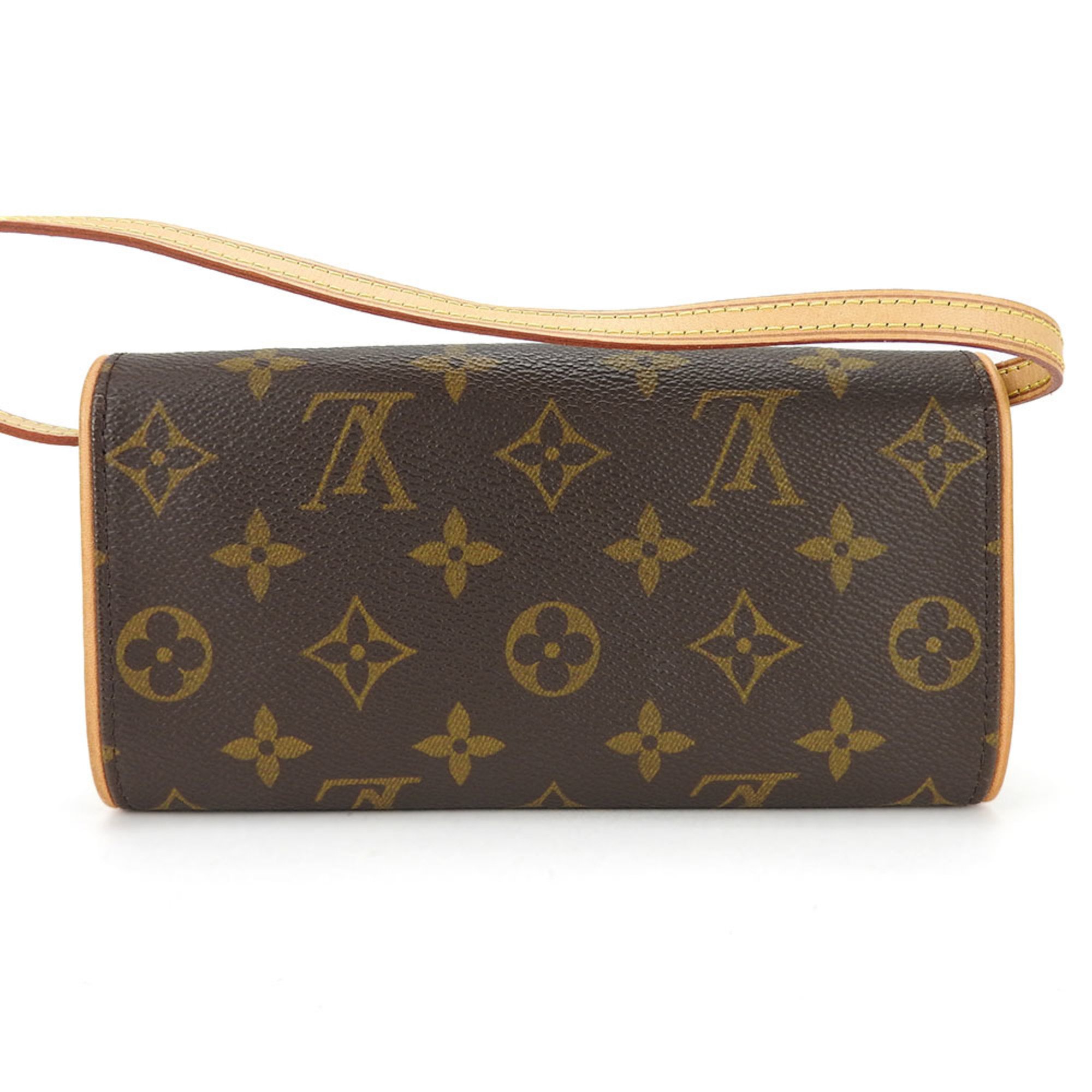 Louis Vuitton Shoulder Bag Pochette Twin PM M51854 Monogram Canvas Brown Women's LOUIS VUITTON