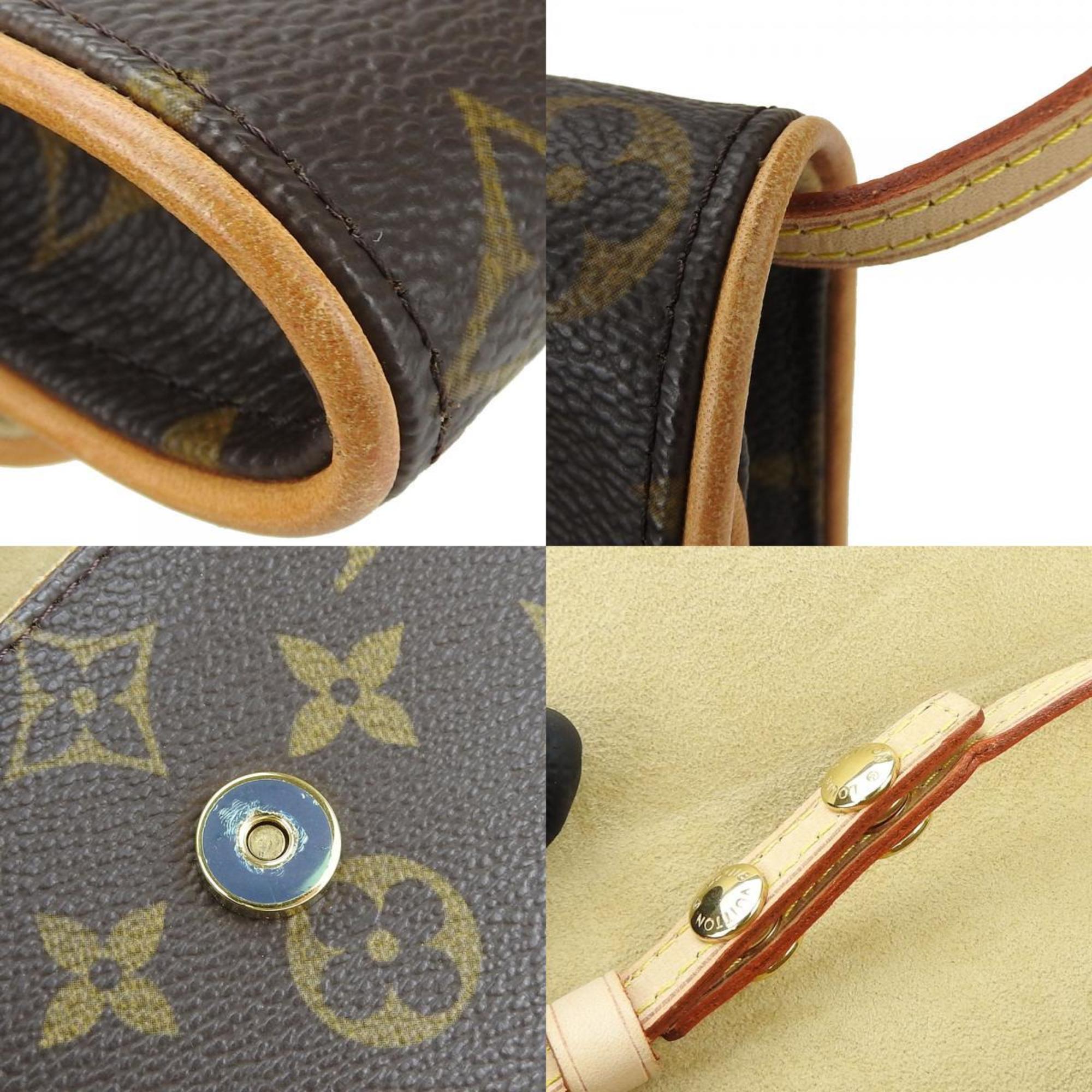 Louis Vuitton Shoulder Bag Pochette Twin PM M51854 Monogram Canvas Brown Women's LOUIS VUITTON