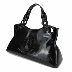 Cartier Handbag Marcello L1000933 Must Enamel Black Punching Ladies CARTIER