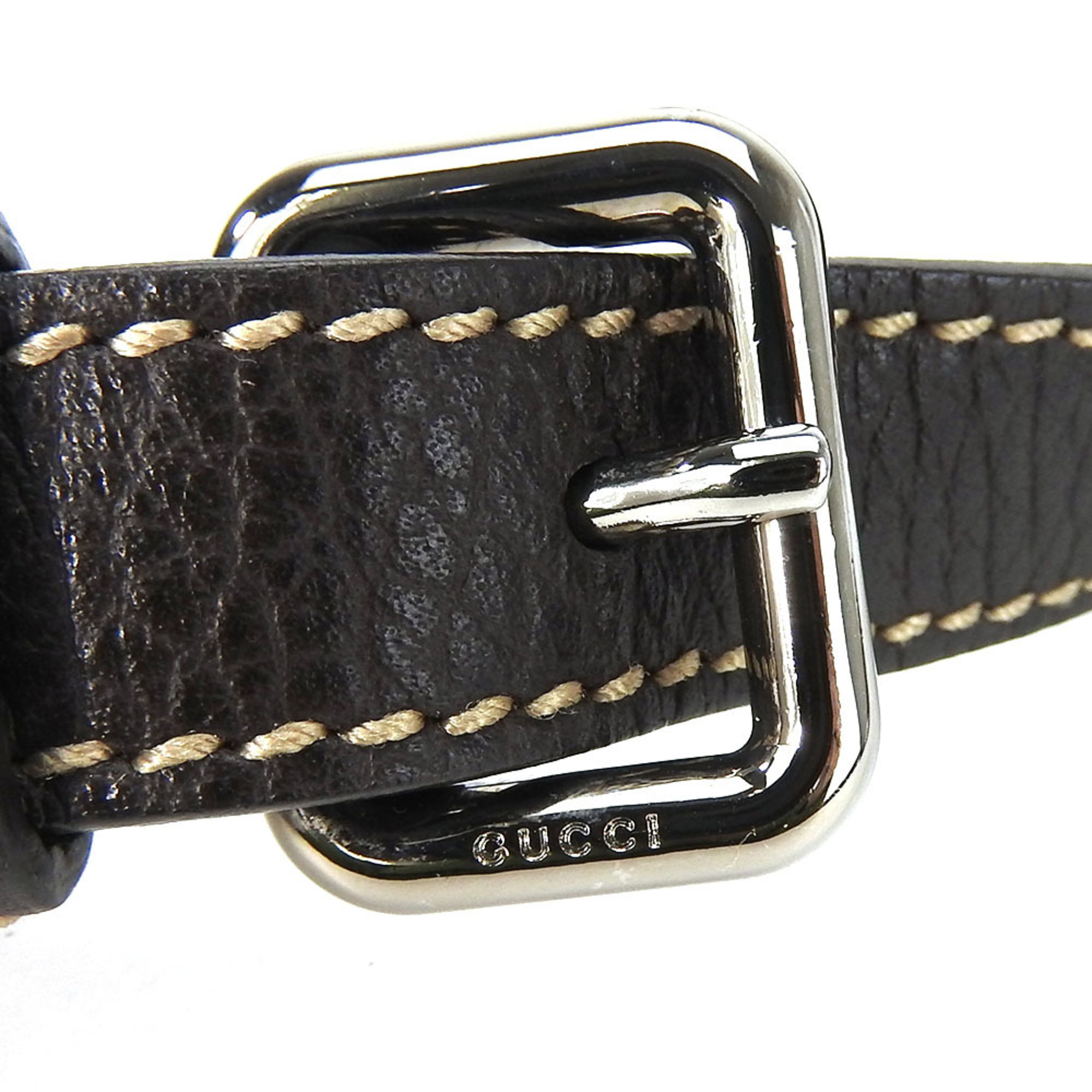 Gucci Shoulder Strap Leather Brown 100.5-110.5cm Adjustable GUCCI