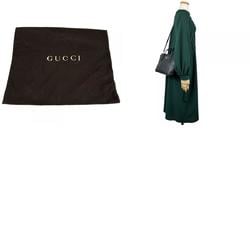 Gucci Handbag 368827 Swing Small Leather Black Women's GUCCI