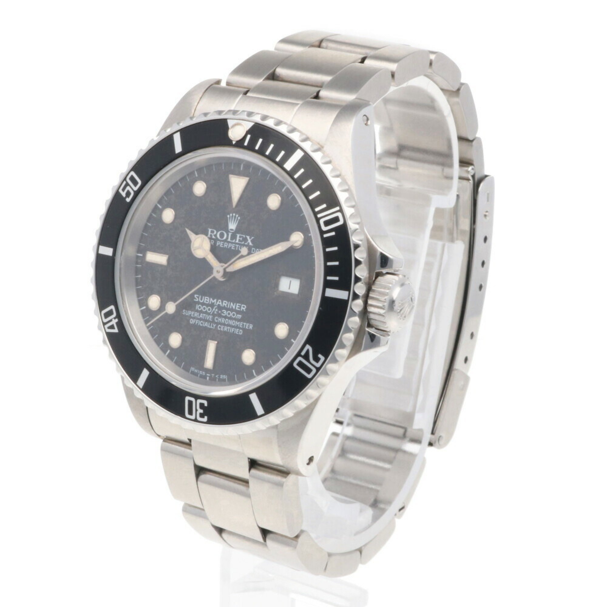 Rolex Submariner Oyster Perpetual Watch Stainless Steel 168000 Automatic Men's ROLEX 98 1987 Triple Zero Overhauled RWA01000000005076