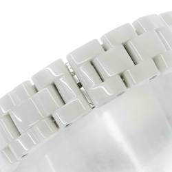 CHANEL J12 33mm H0967 Ladies Watch Diamond Bezel Date White Ceramic Quartz